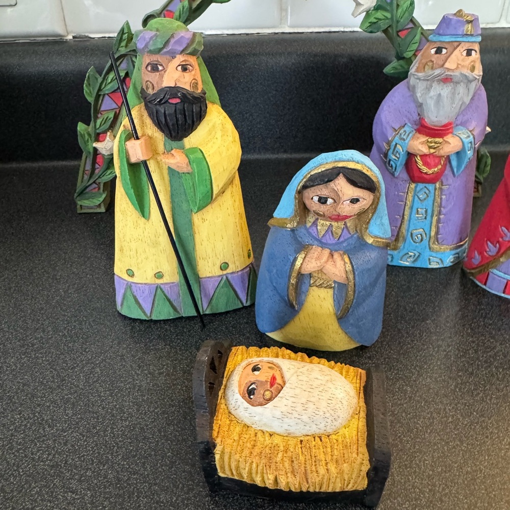 Handcrafted Nativity Scene Figurines - Multicolor-Midwest of Cannon Falls/CARE